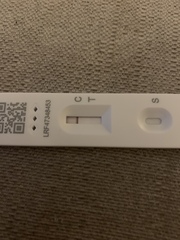 Cold sore throat and coughing, can you see a line?
