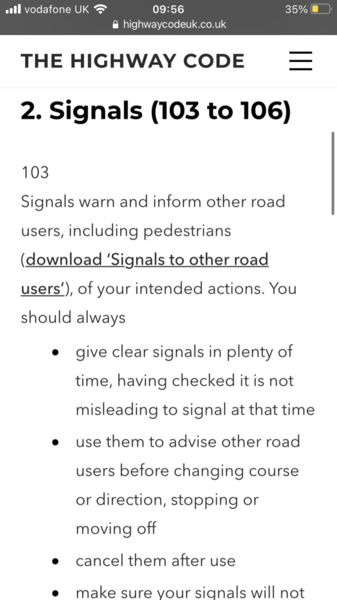 To post this for road users unaware of upcoming highway code changes