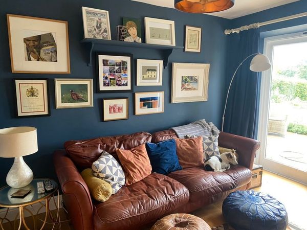 To paint all four walls of my small living room a very dark green?