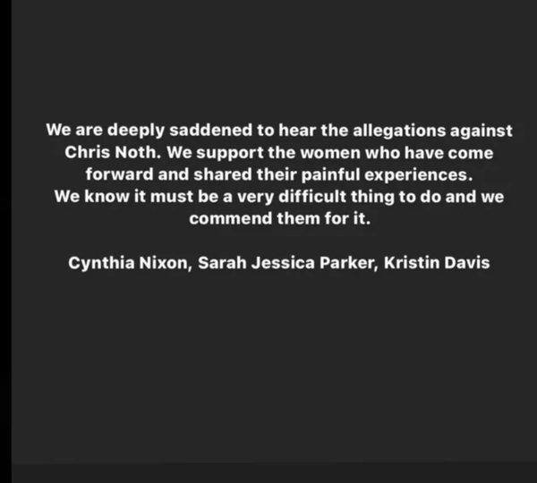 Chris noth the allegations and Co stars response statement
