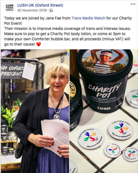 Lush refused funding to lesbian groups as they feared the reaction from trans activists