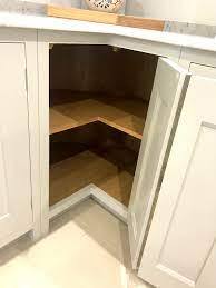 corner kitchen base cupboard with hinged double door?