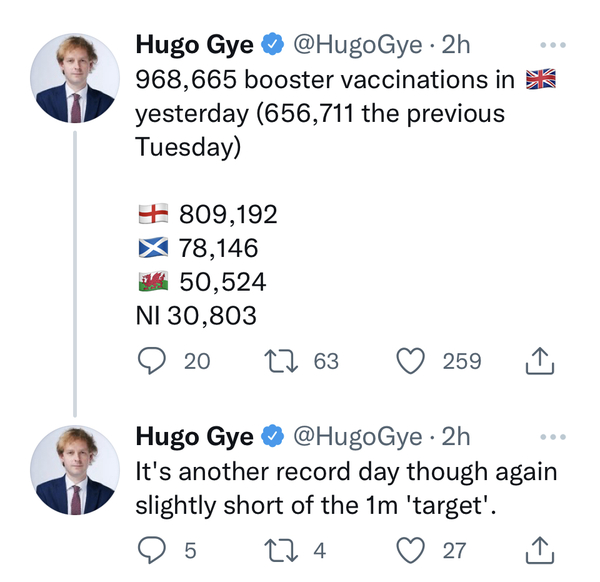 Hugo’s Daily Updates Are Back! Vaccination Positivity Thread!