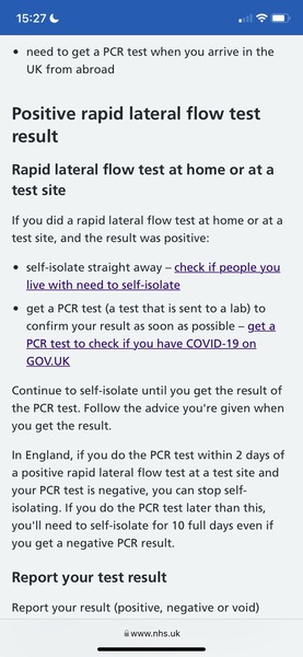 SIL gone to panto when waiting for PCR result - oh yes she did!