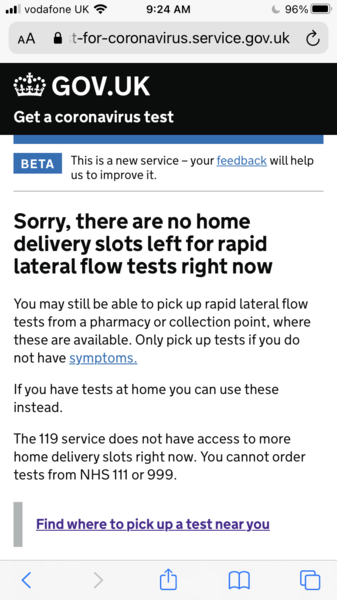 As if anyone can get hold of LFTs