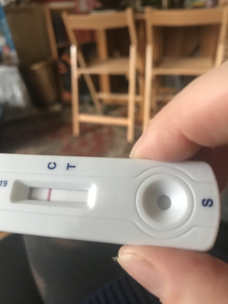 Does the second lateral flow test look positive?