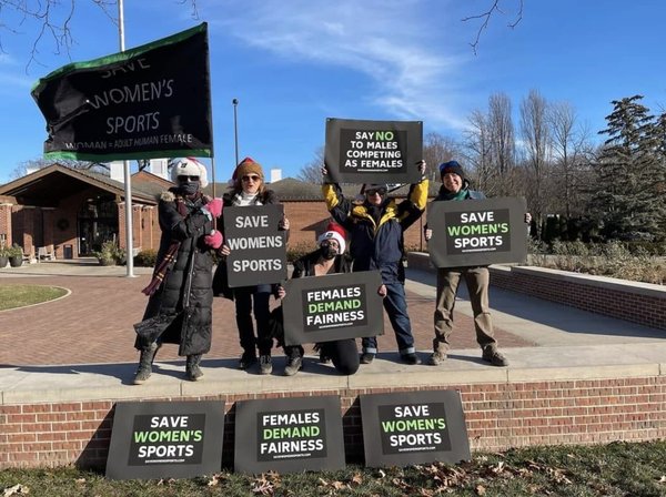 "The women were  holding up 'Save Women’s Sports' banners and they were targeting the women who are known transgender athletes"