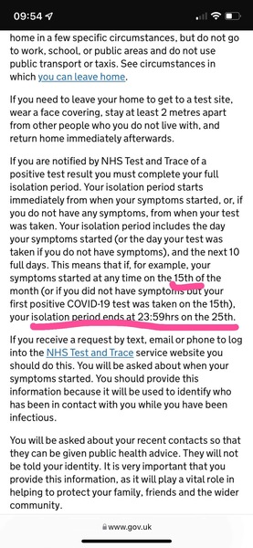 Test and Trace are giving me wrong isolation dates, which mean I'll be isolating over Christmas!