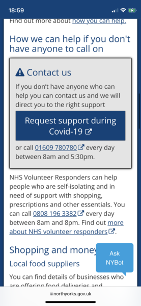 Help all hospital visiting  from tomorrow due to COVID. Vulnerable FIL