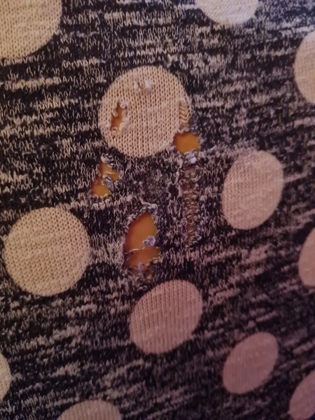 Show me a pic of what you call worn out clothing