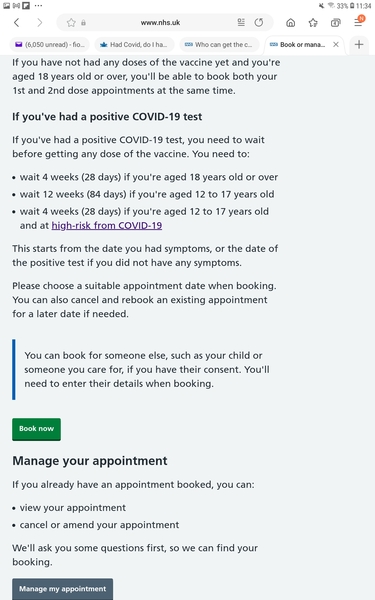 Had Covid, do I have to wait 12 weeks for my Booster?