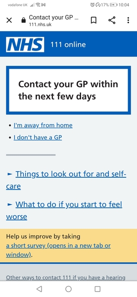 Should I take DS to A&E?