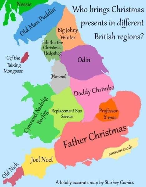 The UK are not just southern England - in defence of Santa