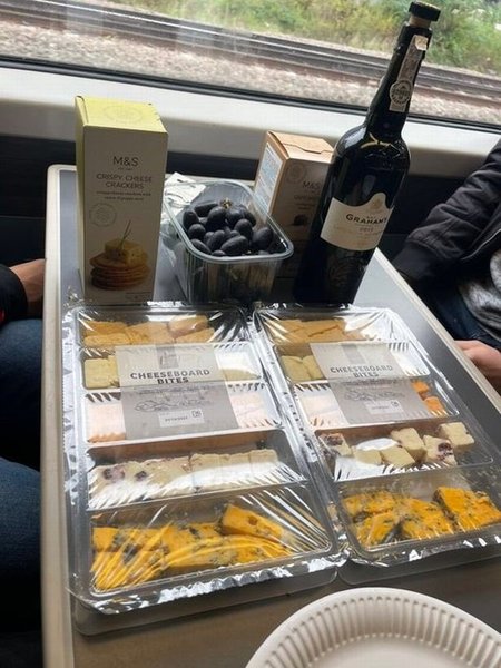Train picnic etiquette...masks