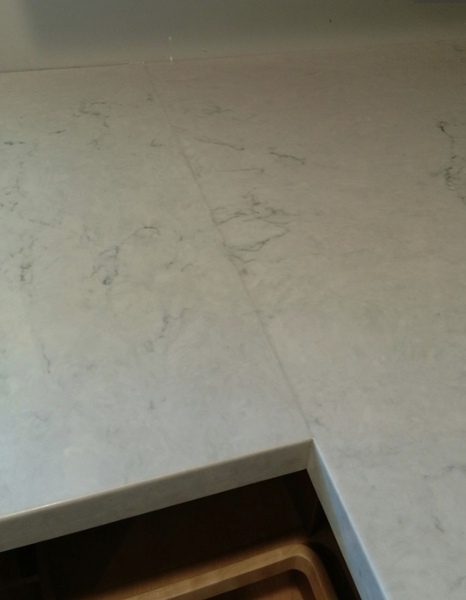 Does my kitchen worktops look properly fitted or aibu?