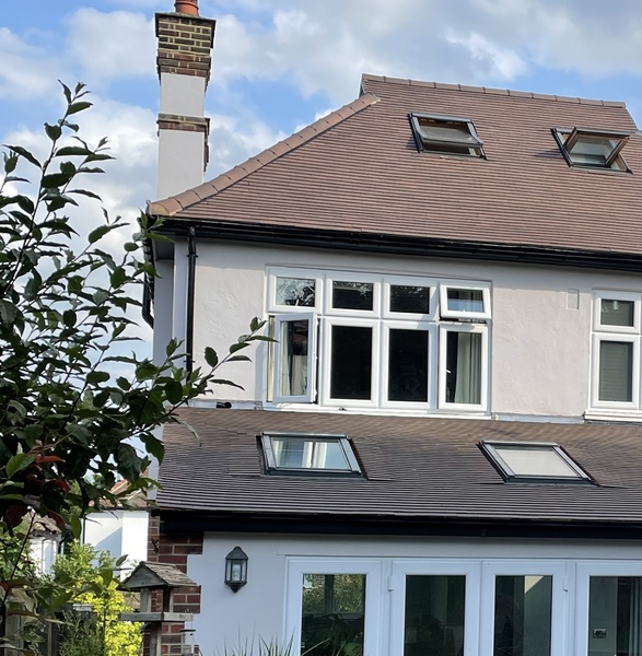 Choosing new roof tiles.