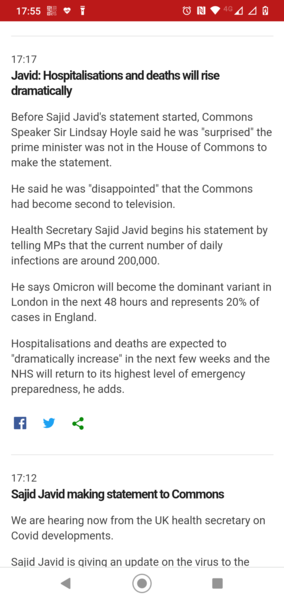 Data, Stats and Daily Numbers started 5 December 2021