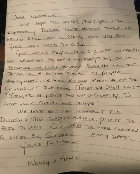 Has anyone else had one of these religious letters through the post