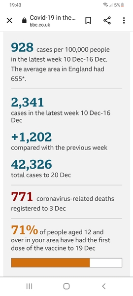 How many cases oer 100k and where are you?