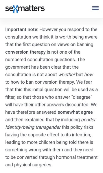 Sex Matters: ban on 'conversion therapy' bill isn't what people think!