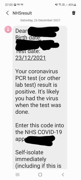Is this notification my pcr result please?