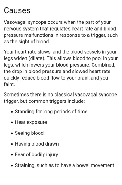 Fainted post vaccine- driving? Blood clot?