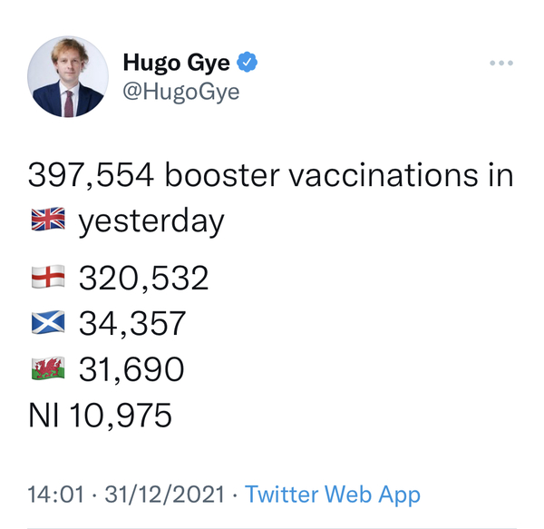 Hugo’s Daily Updates Are Back! Vaccination Positivity Thread!