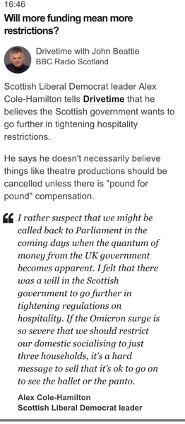 What restrictions will Nicola announce on Tuesday?