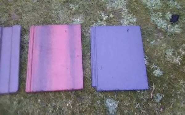 Choosing new roof tiles.