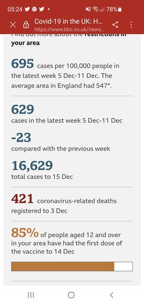 How many cases oer 100k and where are you?
