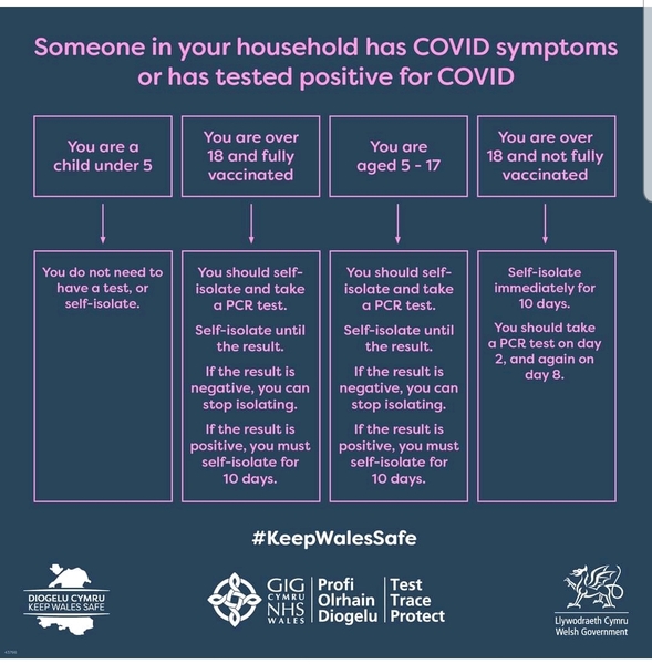 Does household have to isolate if 4 year old has symptoms? WALES