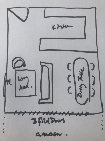 Dining or living area by the garden?