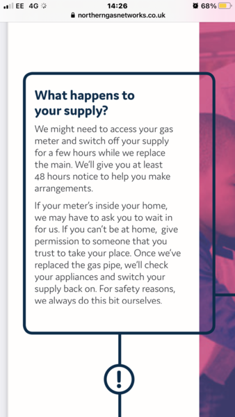 Gas company wanting to do work in my house