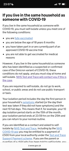 new self isolating rules