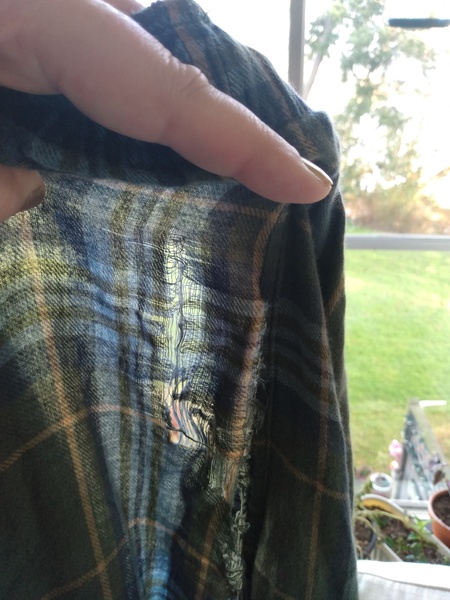 Show me a pic of what you call worn out clothing