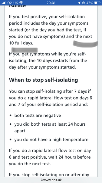 Is the new potential 7 day isolation period for kids too?