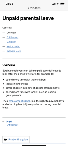 Work part time or work full time and take parental leave?