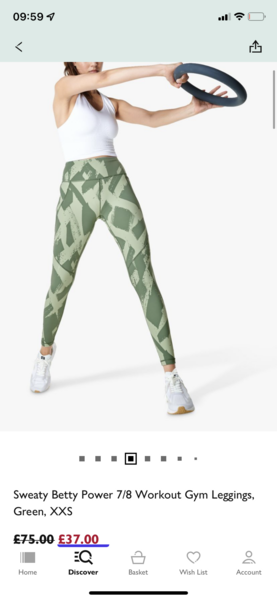 What is this exercise model holding in this John Lewis photo?