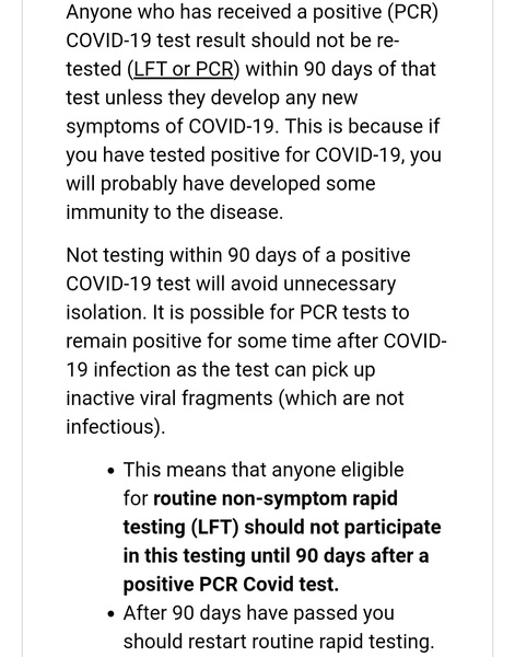 Out of isolation tomorrow - LFT still positive?!