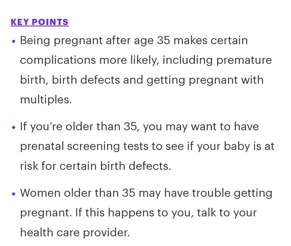 To think 36 isn’t that old for a first baby