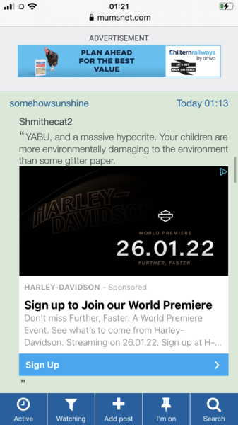 Adverts IN people’s posts