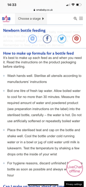 Bottle feeding in the night