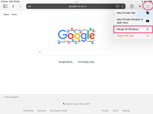 Lost my tabs on iPad.
