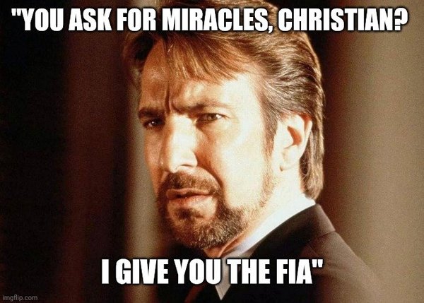 To wonder what happened in the F1 yesterday?