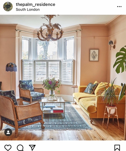 Pink paint for living room