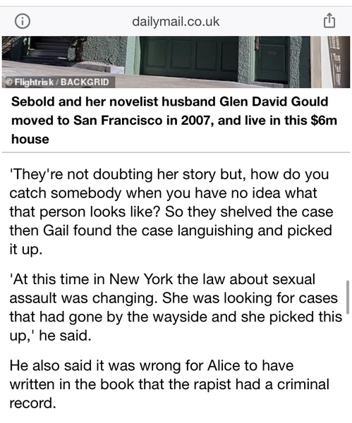 Alice Sebold, author of The Lovely Bones