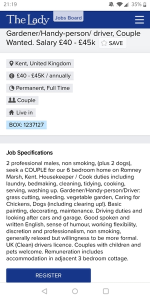 To get myself a housewife?