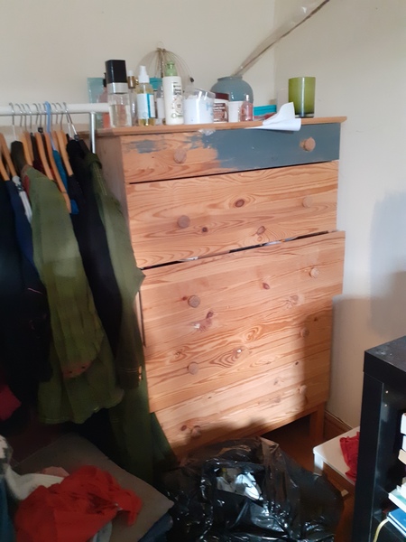 Help, tell me to start de-cluttering.  I have black bags, I have a cloth skip