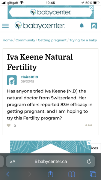 Natural Fertility Program (Iva Keene) Anyone tried?