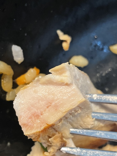What do you reckon, is this chicken under-cooked?